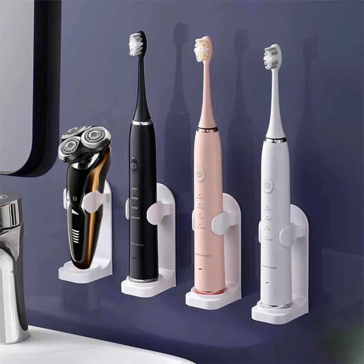 Support Mural Adhésif pour Brosse à Dents Électrique (lot de 2)